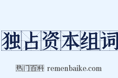 独占资本组词是什么意思的图片